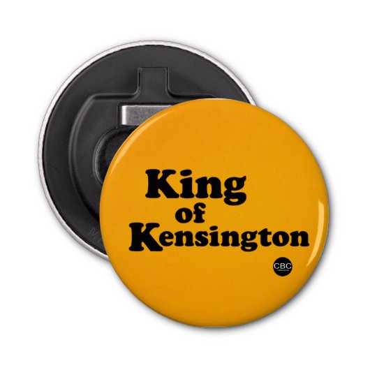 CBC Koning van Kensington Button Flesopener (Voorkant)