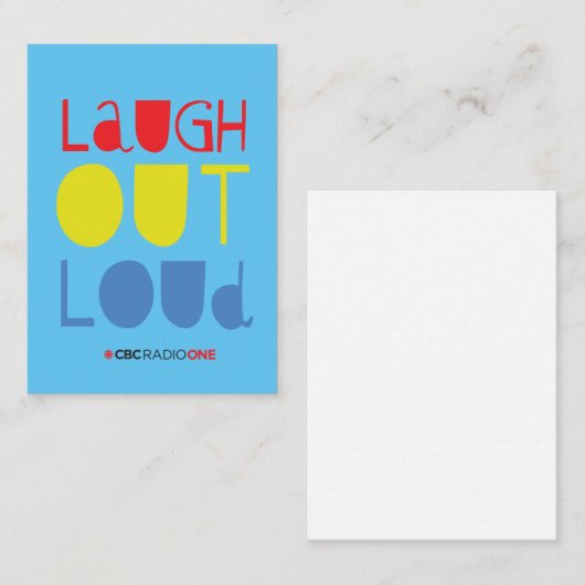 CBC Laugh Out Loud Notitiekaartje (Voorkant / Achterkant)