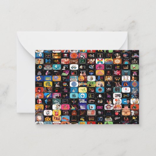 CBC-logo's en grafisch Poster Notitiekaartje (Voorkant)