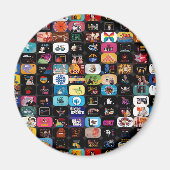 CBC-logo's en grafische ronde magneet (Voorkant)