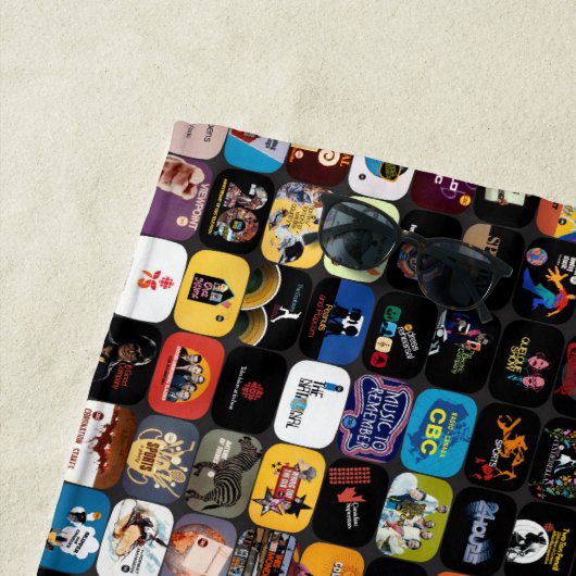 CBC Logos & Graphics Collage Strandlaken (In situ)