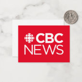 CBC News Notitiekaartje (Voorkant / Achterkant in situ)