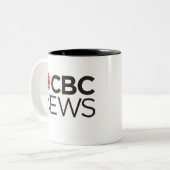 CBC News Tweekleurige Koffiemok (Voorkant links)