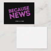 CBC Omdat nieuws Notitiekaartje (Voorkant / Achterkant)