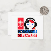 CBC Podcast-afspeellijst Notitiekaartje (Voorkant / Achterkant in situ)