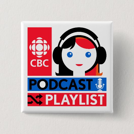 CBC Podcast-afspeellijst Vierkante Button 5,1 Cm (Voorkant)