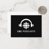 CBC Podcasts Notitiekaartje (Voorkant / Achterkant in situ)