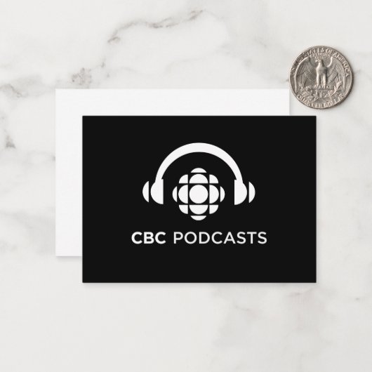 CBC Podcasts Notitiekaartje (Voorkant / Achterkant in situ)