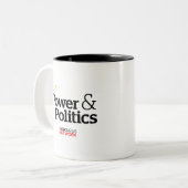 CBC Power & Politics Tweekleurige Koffiemok (Voorkant links)