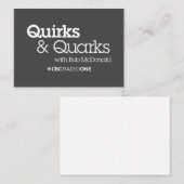 CBC Quirks & Quarks Notitiekaartje (Voorkant / Achterkant)