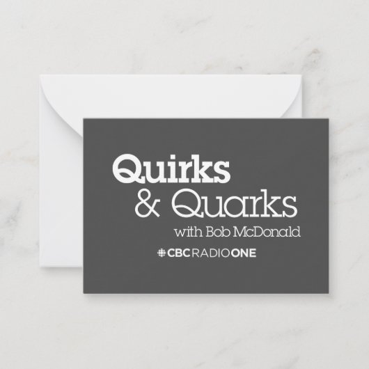 CBC Quirks & Quarks Notitiekaartje (Voorkant)