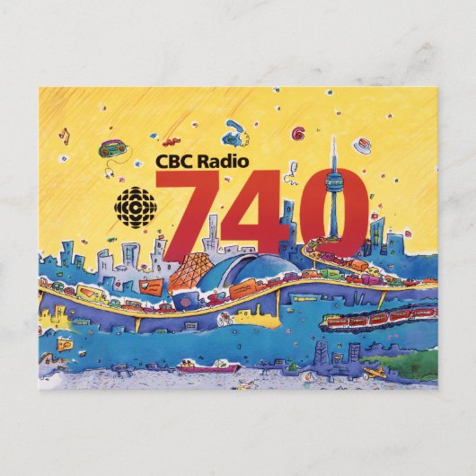 CBC Radio 740 — 1980 — Promo-afbeelding Briefkaart (Voorkant)