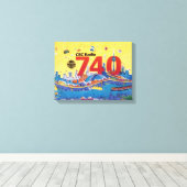 CBC Radio 740 - 1980-promo-afbeelding Canvas Afdruk (Insitu (Houten vloer))