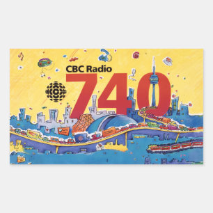 CBC Radio 740 - 1980-promo-afbeelding Rechthoekige Sticker