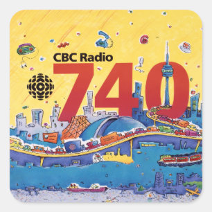 CBC Radio 740 - 1980-promo-afbeelding Vierkante Sticker