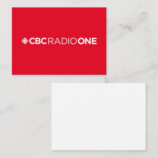 CBC Radio One Notitiekaartje (Voorkant / Achterkant)