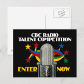 CBC Radio Talent Competition - promo Briefkaart (Voorkant / Achterkant)