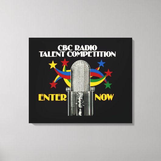 CBC Radio Talent Competition - promo Canvas Afdruk (Voorkant)