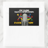 CBC Radio Talent Competition - promo Rechthoekige Sticker (Tas)