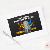 CBC Radio Talent Competition - promo Rechthoekige Sticker (Envelop)