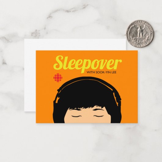 CBC Slapepover Notitiekaartje (Voorkant / Achterkant in situ)