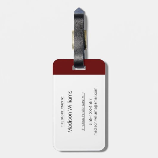 CBC Spark Bagagelabel (Achterkant verticaal)