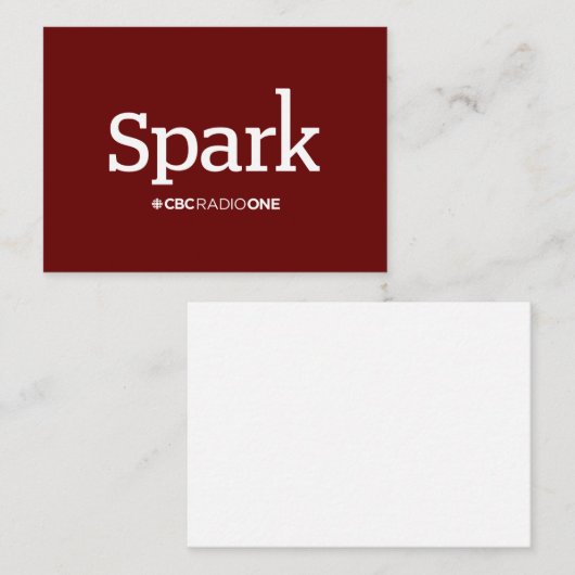 CBC Spark Notitiekaartje (Voorkant / Achterkant)