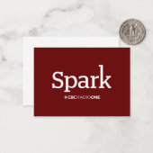 CBC Spark Notitiekaartje (Voorkant / Achterkant in situ)
