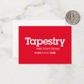 CBC Tapestry Notitiekaartje (Voorkant / Achterkant in situ)