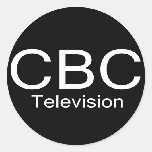CBC TV Alt Logo Ronde Sticker (Voorkant)