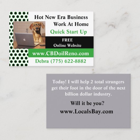 CBD 2 Sided Visitekaartje (Voorkant / Achterkant)