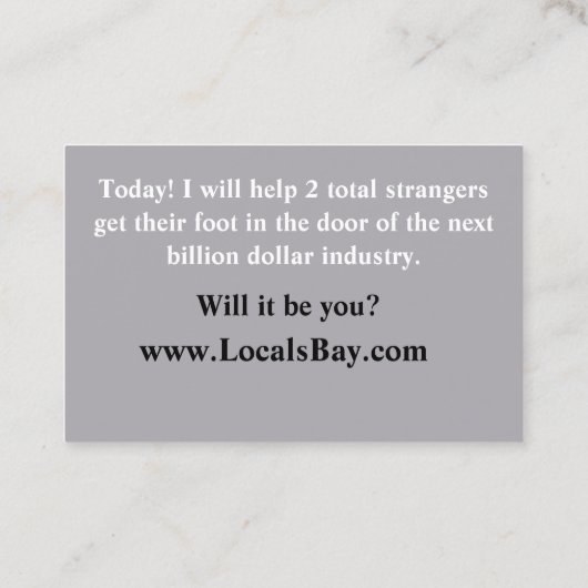 CBD 2 Sided Visitekaartje (Achterkant)