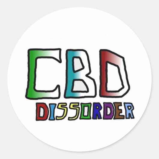 CBD-aandoening Ronde Sticker (Voorkant)