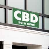 CBD is hier verkocht voor kleine bedrijven Spandoek (Buitenkant Gebouw)