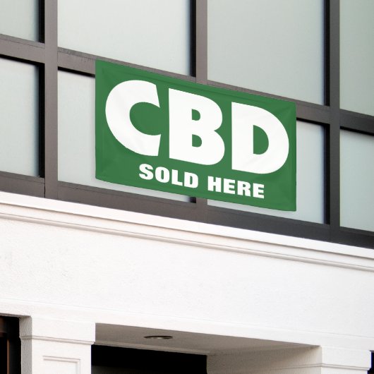 CBD is hier verkocht voor kleine bedrijven Spandoek (Buitenkant Gebouw)