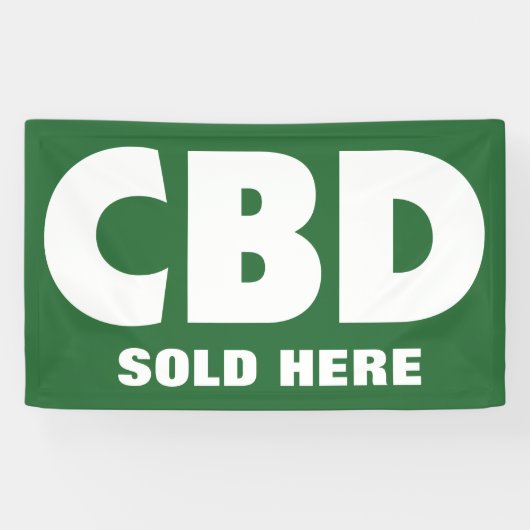 CBD is hier verkocht voor kleine bedrijven Spandoek (Horizontaal)