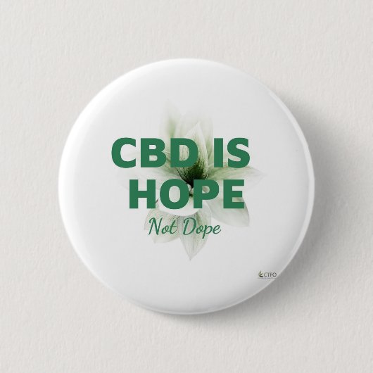 CBD is Hope Ronde Button 5,7 Cm (Voorkant)
