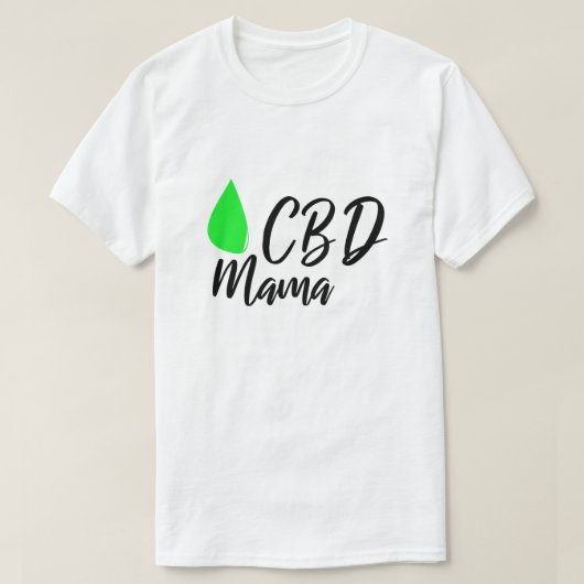 CBD Mama - CBD Oil Fan Marketing Promotion Gift T-shirt (Design voorkant)