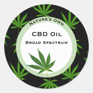 CBD Oil Broad Spectrum Product Label Stickers