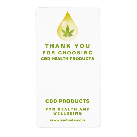CBD Oil Drop Box Packaging Labels (Voorkant)