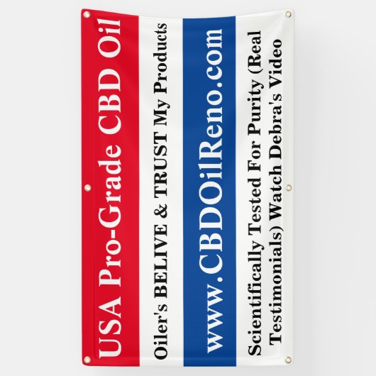 CBD Oil Reno Spandoek (Verticaal)