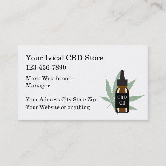 CBD Oil Store Retail  Visitekaartje (Voorkant)