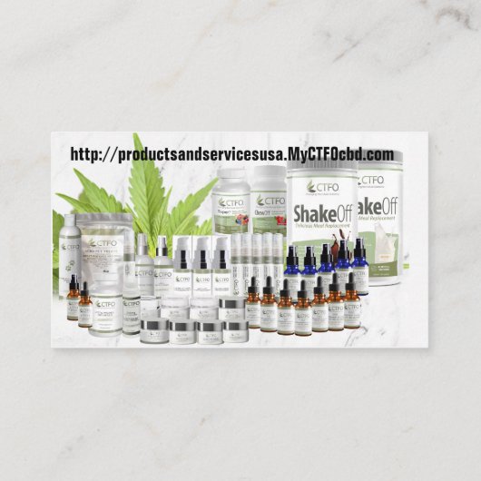 CBD-olie visitekaartje (Achterkant)