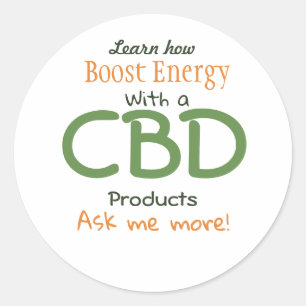 CBD rekrutering ONAFHANKELIJKE DISTRIBUTEUR Ronde Sticker