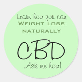 CBD-TAS VOOR AANWERVING RONDE STICKER