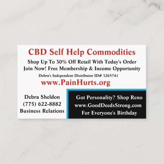 CBD VISITEKAARTJE (Achterkant)