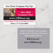 CBDnut.org Company Pop Ups Visitekaartje (Voorkant / Achterkant)