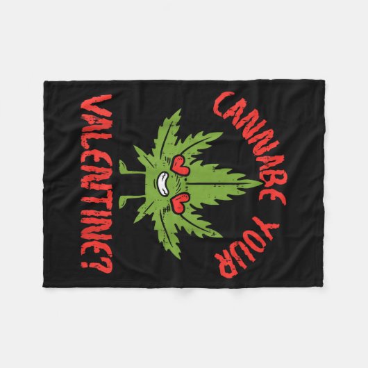 Cbe Your Valentine Weed Stoner  Fleece Deken (Voorkant (Horizontaal))