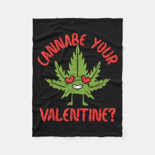 Cbe Your Valentine Weed Stoner  Fleece Deken (Voorkant)