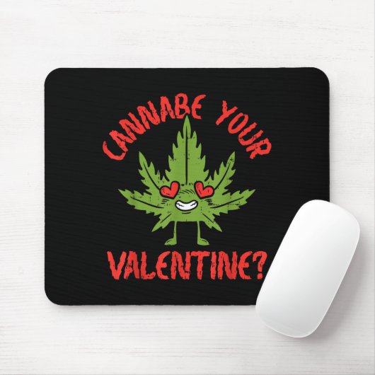 Cbe Your Valentine Weed Stoner  Muismat (Met muis)